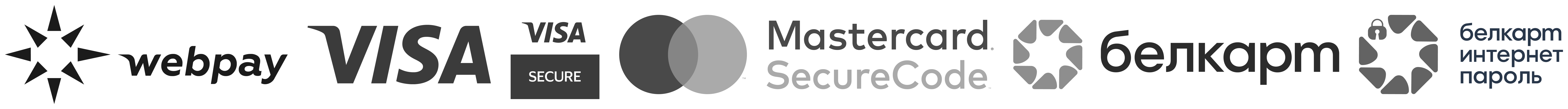VISA, Mastercard, Белкарт, WebPay